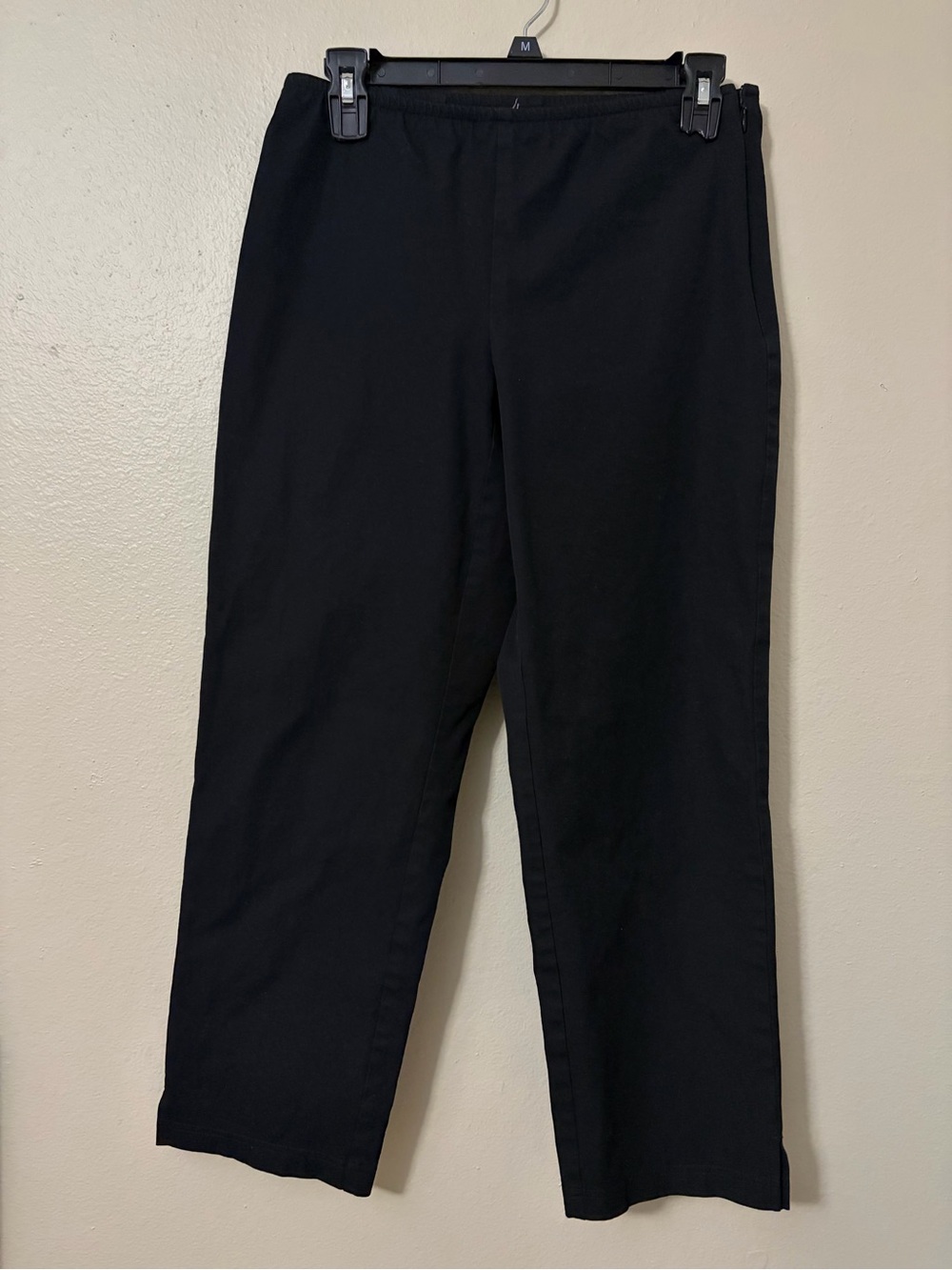 Eileen Fisher Black Straight-Leg Chinos